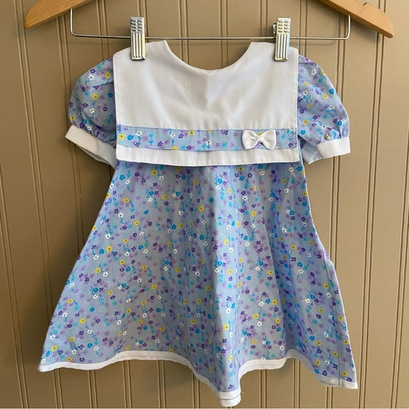 Cherokee Other - Vintage 100% Cotton Cherokee Baby Floral Bibbed Dress Baby Size 18 months